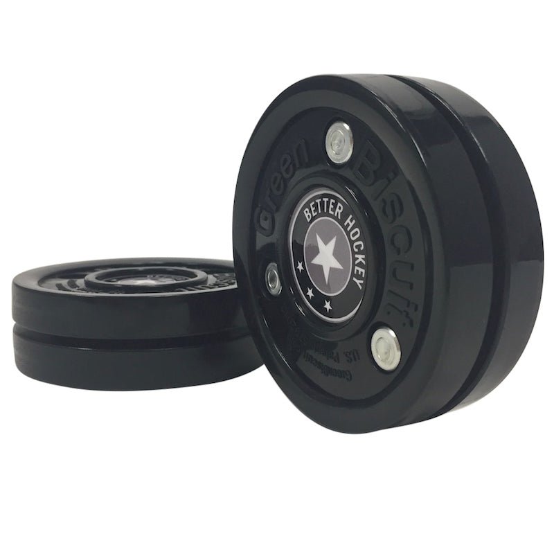 Green Biscuit Better Hockey puck for off-ice stickhandling and passing practice, perfect for klubbteknik hockey.