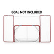 Extreme hockey net backstop with side nets for enhanced shooting practice, goal not included.