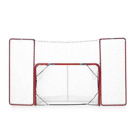 Extreme Hockey Monster Goal Backstop Targets featuring a large protective net to prevent missed shots and lost pucks, enhancing your practice.