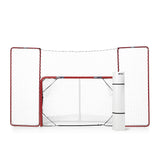 Hockeymålvakt med skottramp och teknikpaket för att förbättra skyttens träning och skjutprecision.