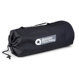 Black carrying bag for Better Hockey slide board, featuring a white logo and drawstring closure for easy transport.